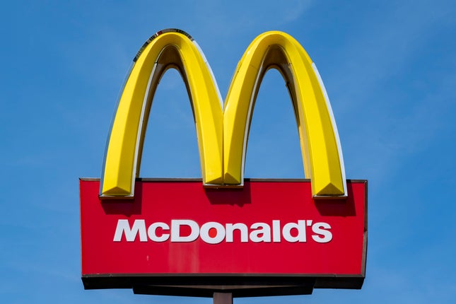 A McDonald's on Old Kent Road on May 8, 2024 in London, United Kingdom. 